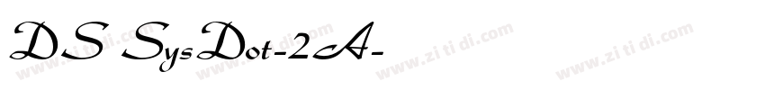DS SysDot-2A字体转换